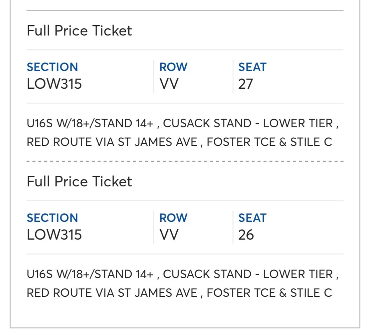 Robbie williams dublin 23rd august