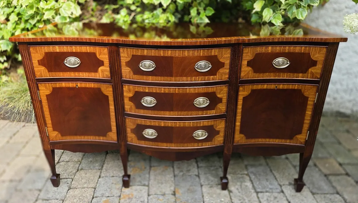 Large Mahogany & Walnut Sideboard - Image 1