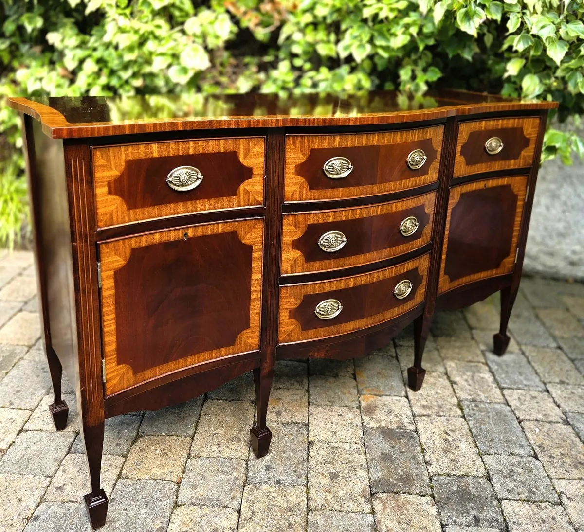 Large Mahogany & Walnut Sideboard - Image 2