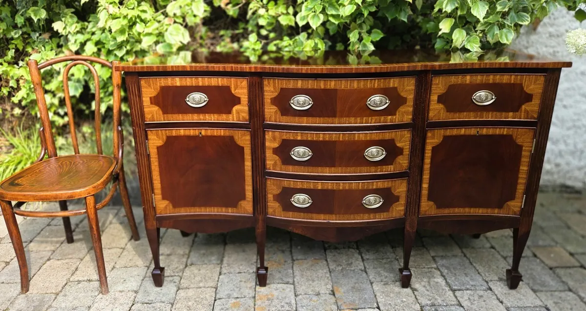 Large Mahogany & Walnut Sideboard - Image 3