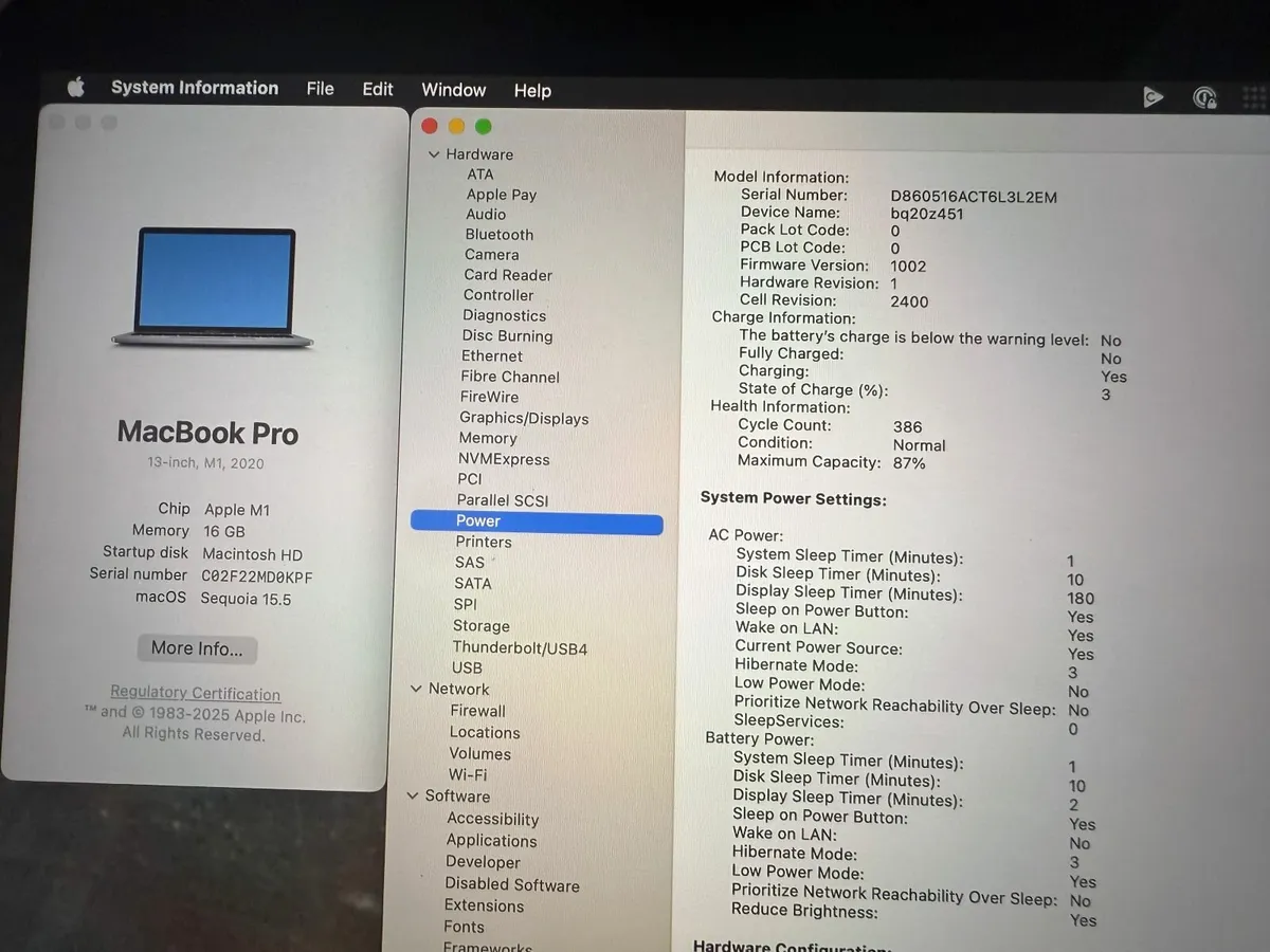 Apple MacBook Pro 13 M1 16GB RAM 1TB SSD 87% Batt - Image 1