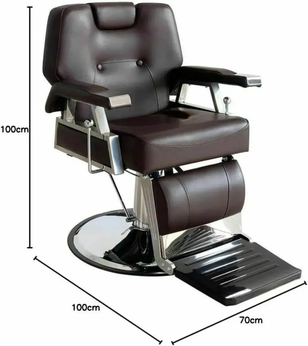 Barber Chair Faux Leather Durable Salon Seat - Image 4