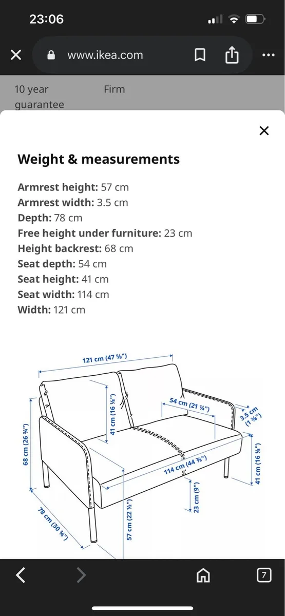 IKEA Glostad 2-Seater Sofa - Image 2