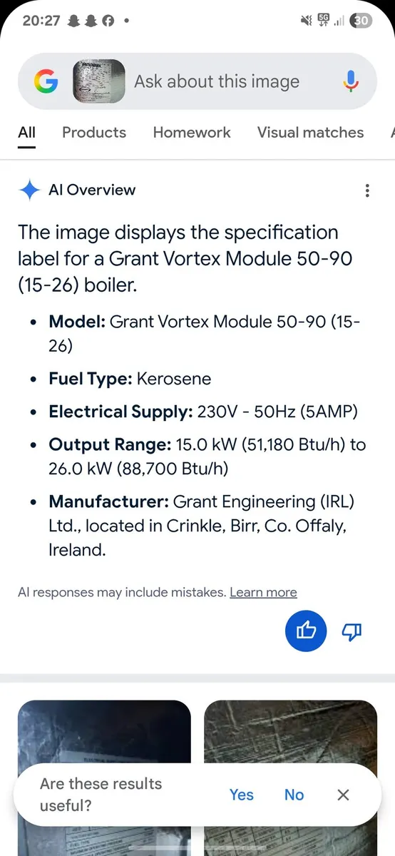 Grant vortex module 50-90 boiler - Image 4