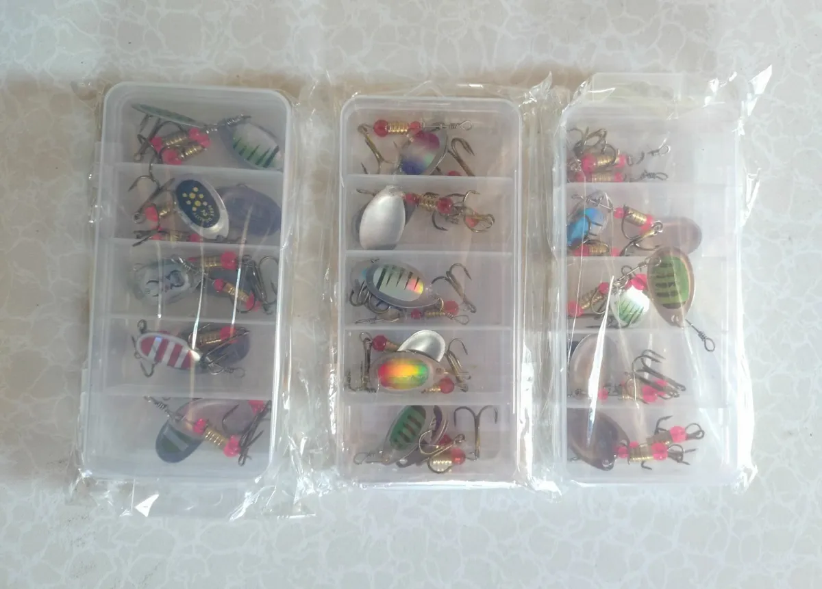 FISHING SPINNERS (10PC PER BOX) BRAND NEW. - Image 1