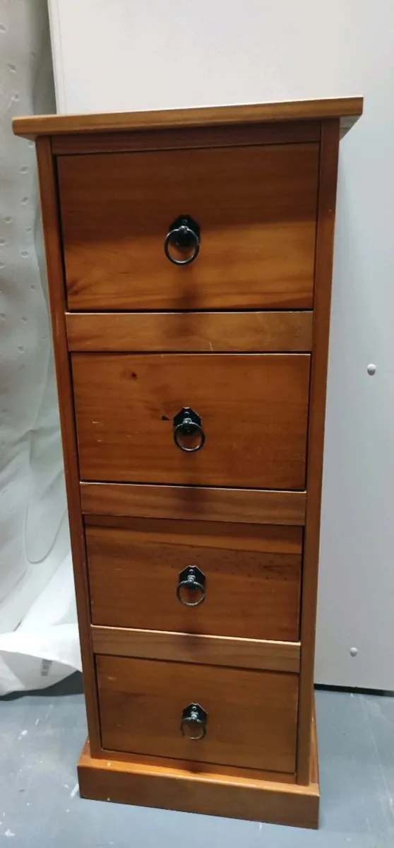 Tall boy pine chest of drawers - Image 4