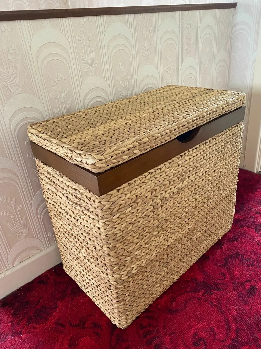 Rectangular Divided Laundry Hamper - Image 2