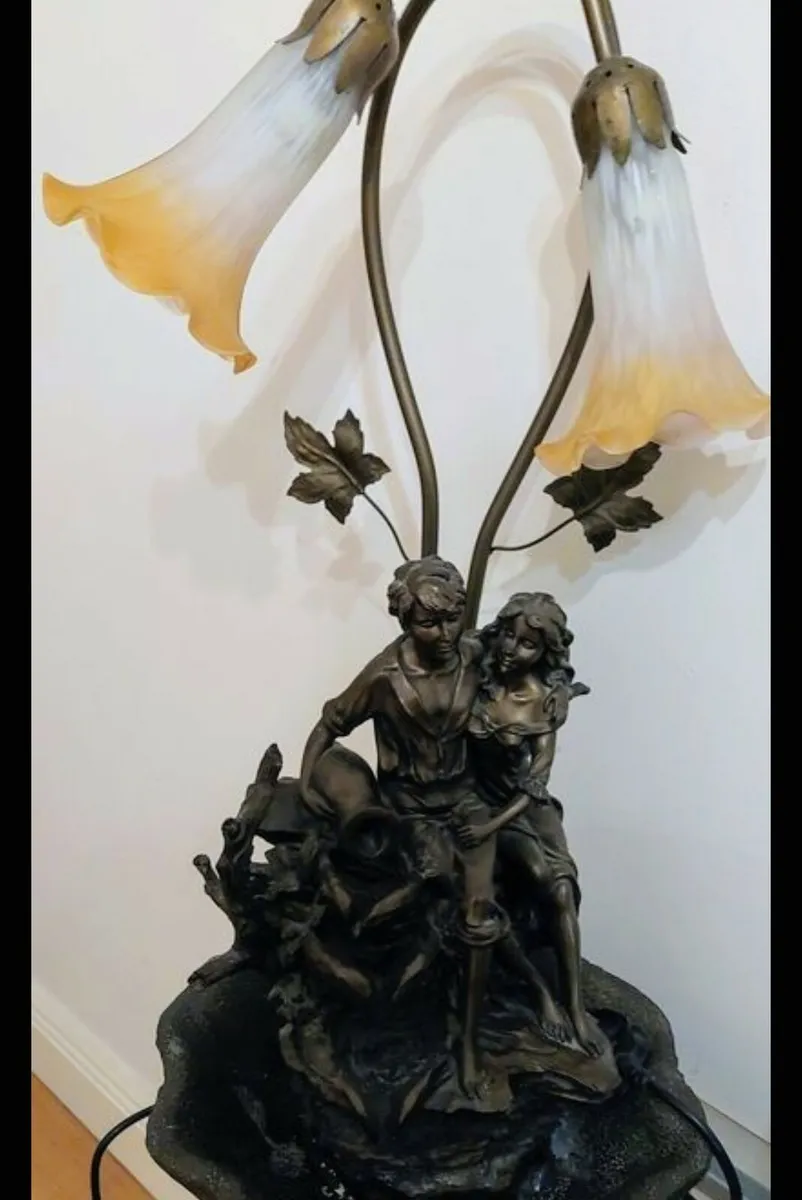 Ornate Table Lamp with water feature. - Image 1