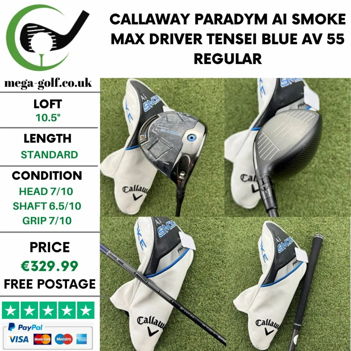 CALLAWAY PARADYM AI SMOKE MAX DRIVER / 10.5° - Image 1