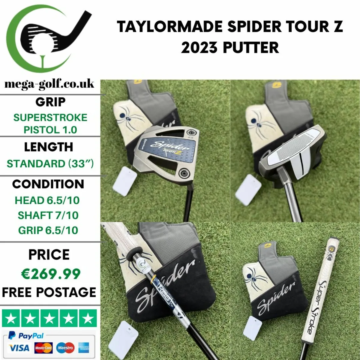 TAYLORMADE SPIDER TOUR Z 2023 PUTTER / 33″ - Image 1
