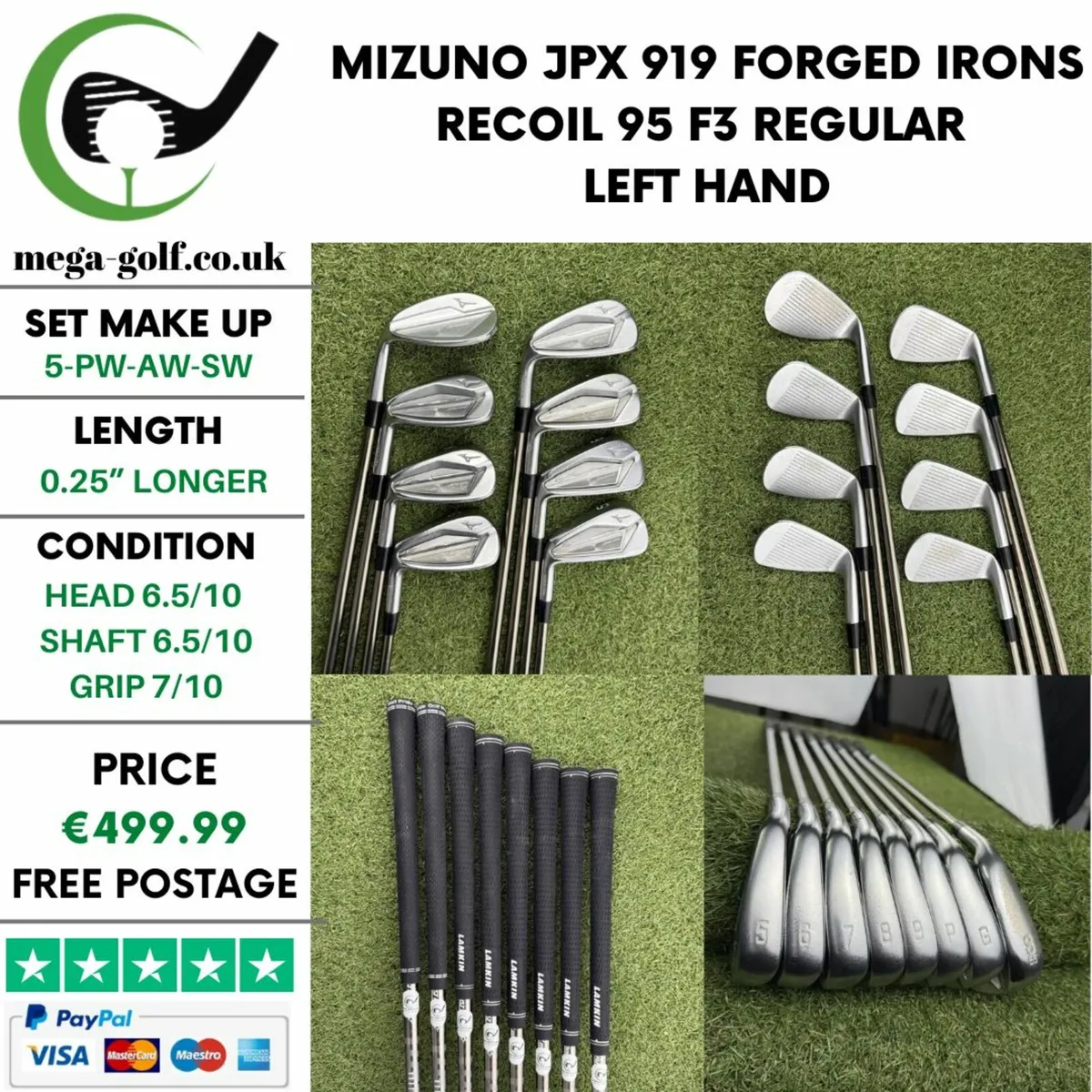 MIZUNO JPX 919 FORGED IRONS / 5-PW-AW-SW / REGULAR - Image 1