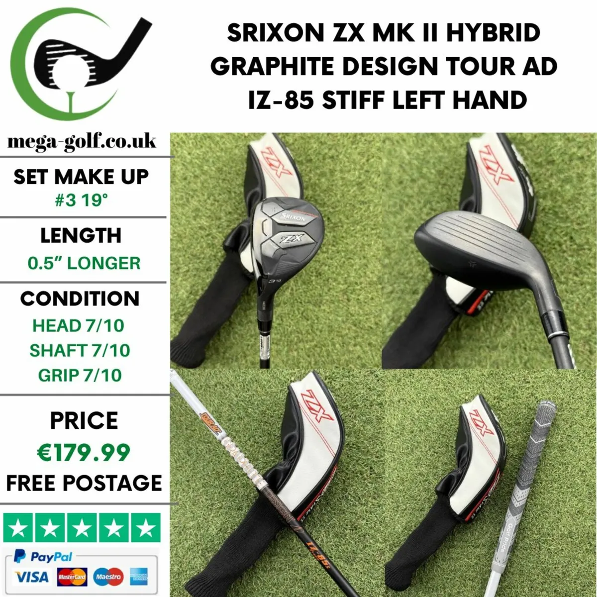 SRIXON ZX MK II HYBRID / #3 19° / STIFF / LEFT HAN - Image 1