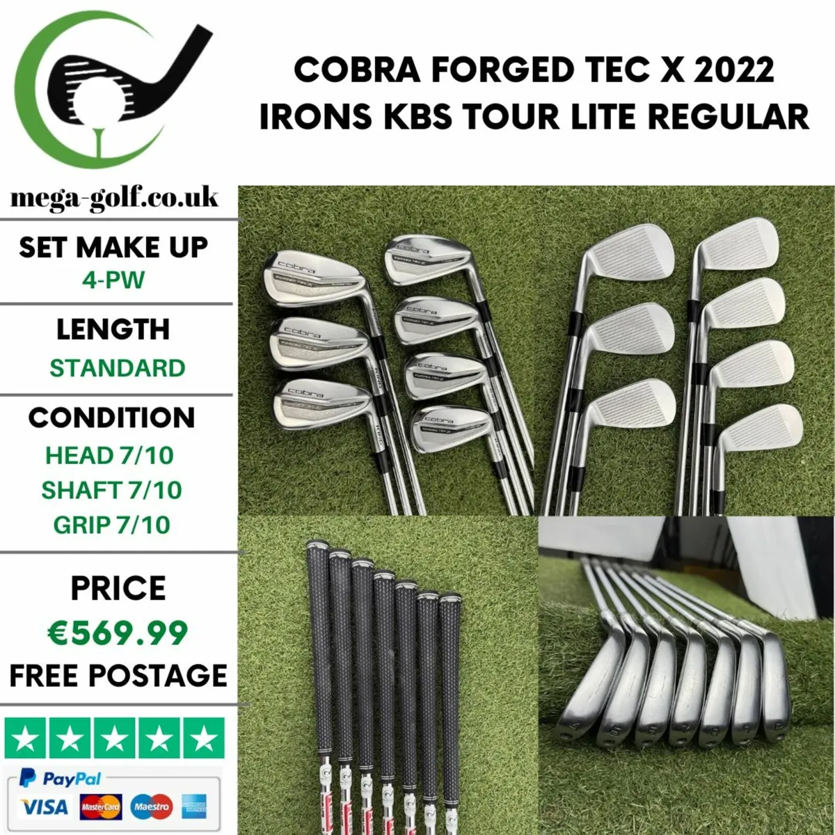 COBRA FORGED TEC X 2022 IRONS / 4-PW / REGULAR - Image 1