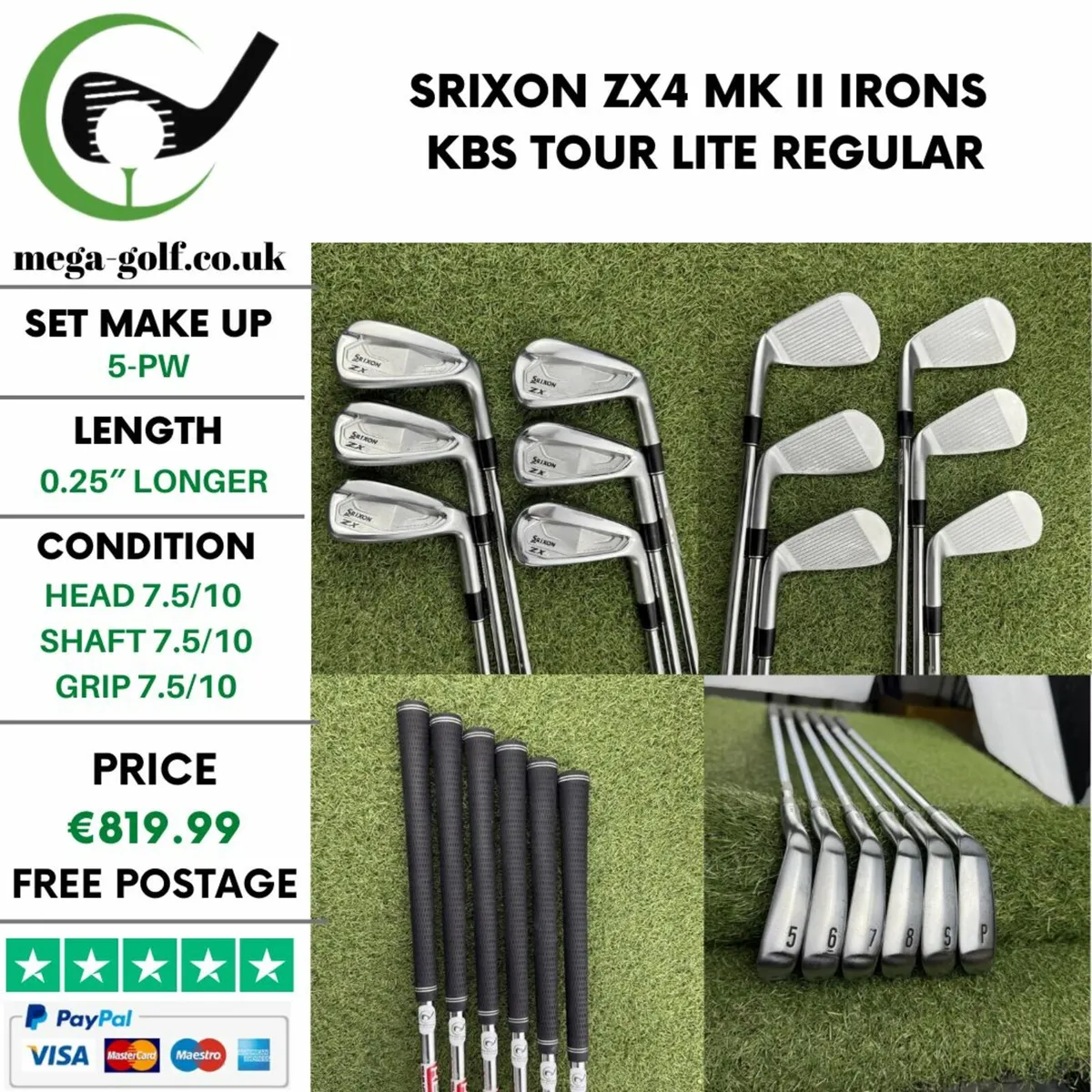SRIXON ZX4 MK II IRONS / 5-PW / REGULAR - Image 1