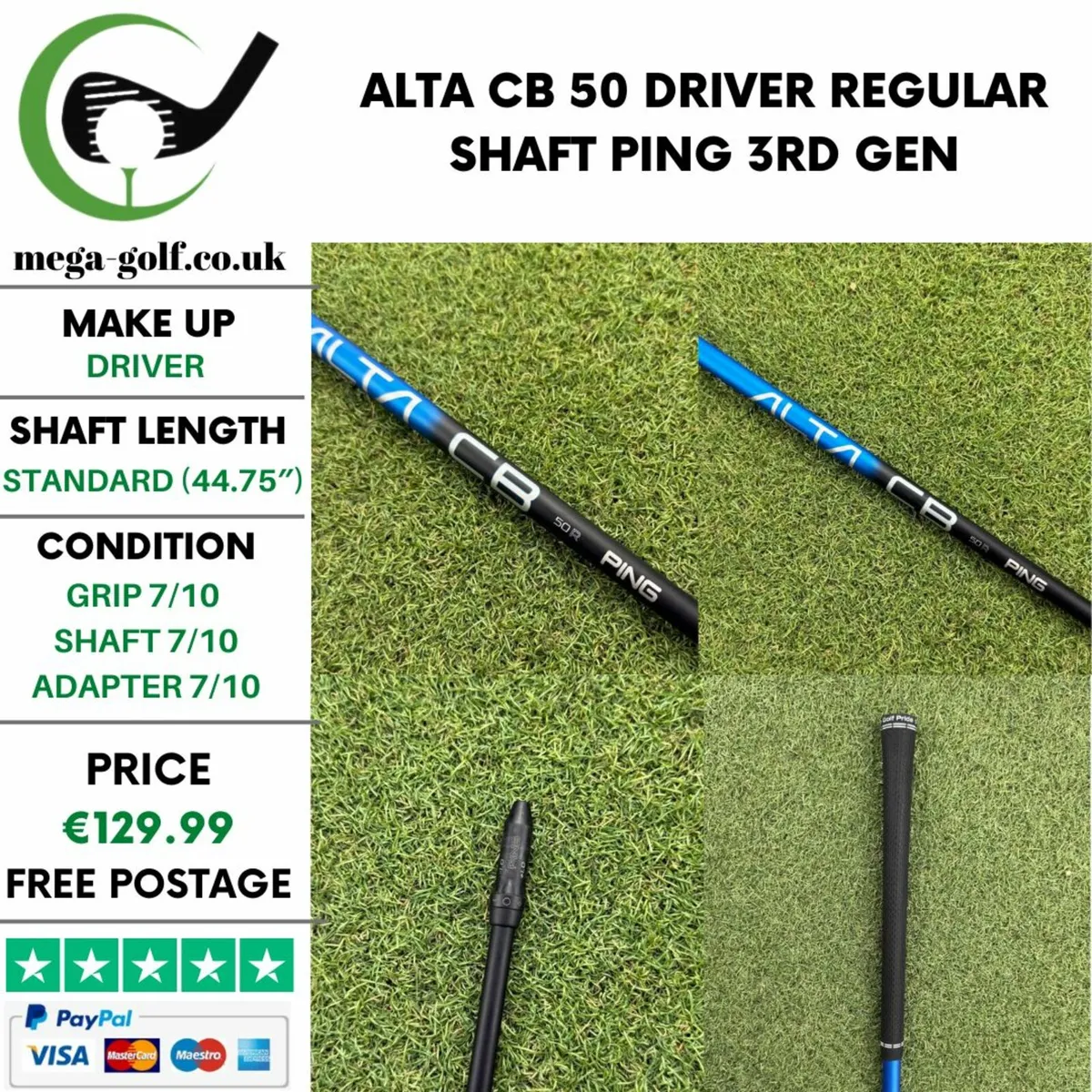 ALTA CB 50 DRIVER REGULAR SHAFT / PING 3RD GEN - Image 1