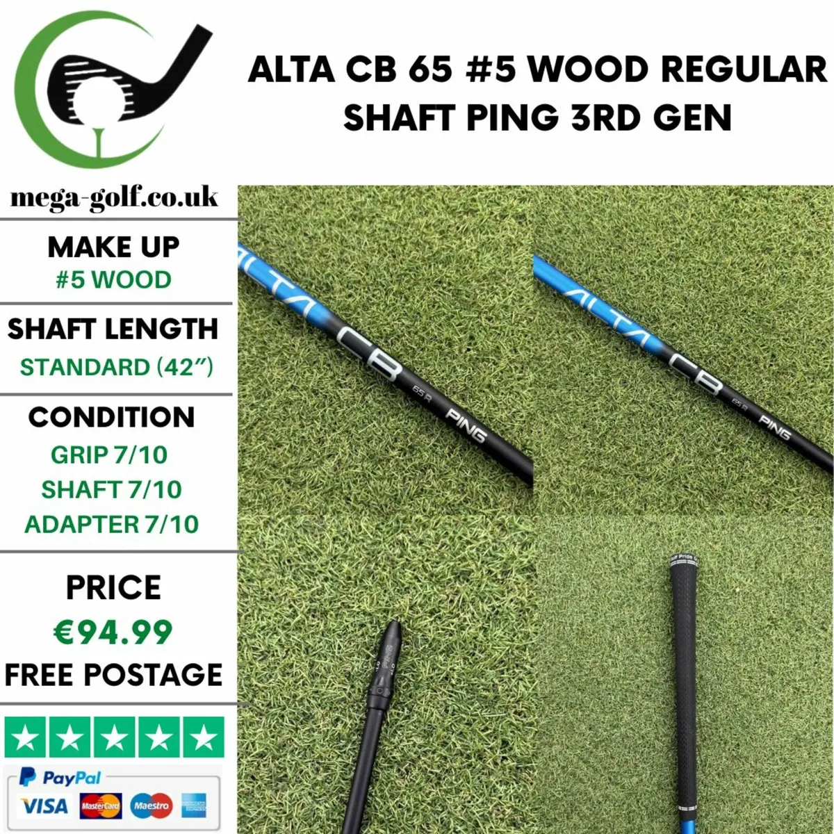 ALTA CB 65 #5 WOOD REGULAR SHAFT / PING 3RD GEN - Image 1