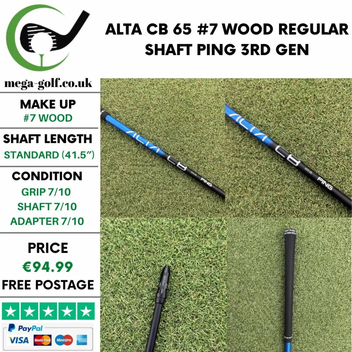 ALTA CB 65 #7 WOOD REGULAR SHAFT / PING 3RD GEN - Image 1