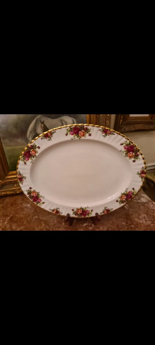 Large Old country rose platter - Image 3