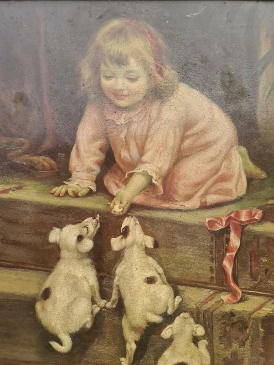 Magnificent antique picture and gilt frame - Image 2