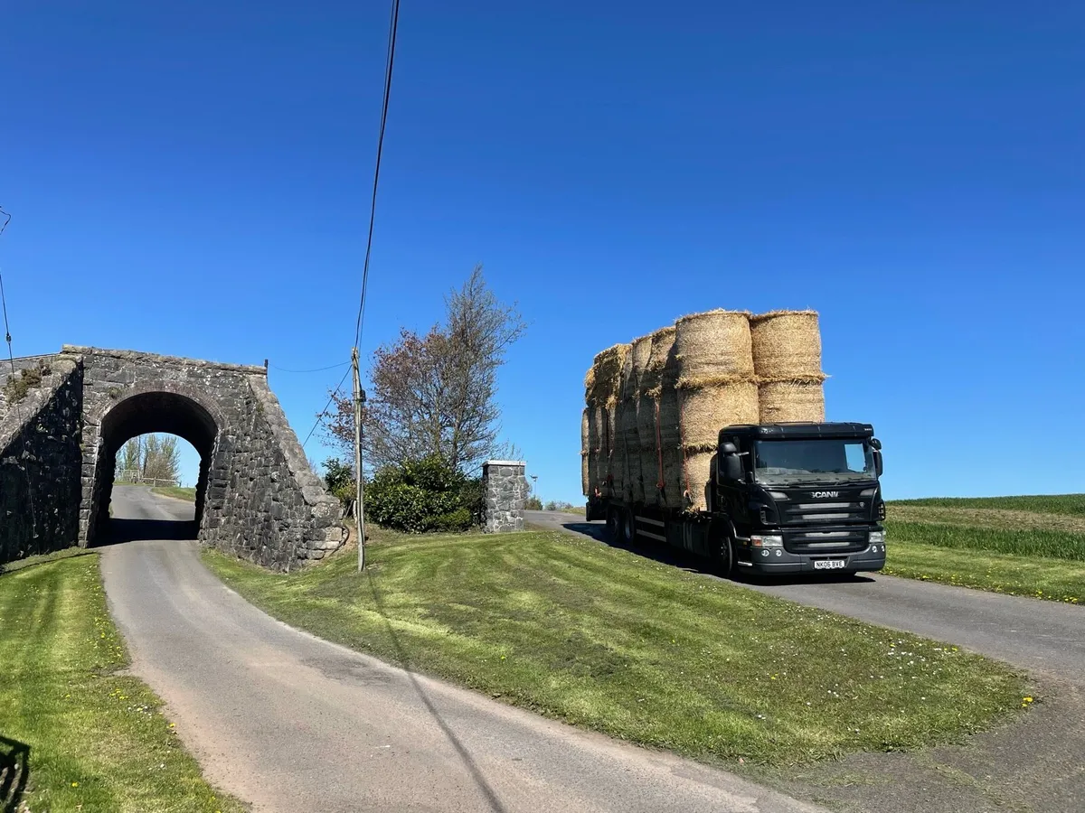 600 Round bales of wheat straw available. - Image 2