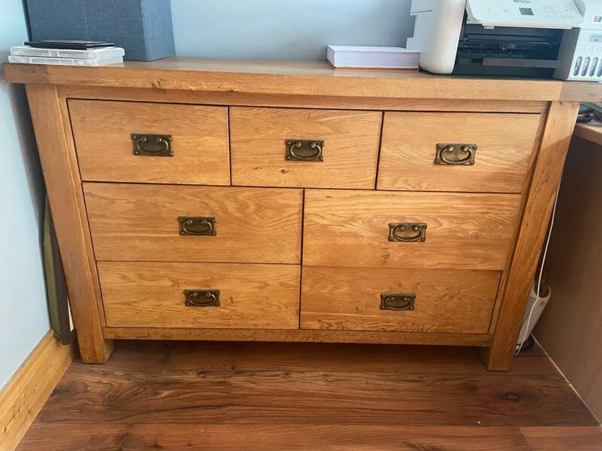 Oak Chest of drawers solid wood - Image 1