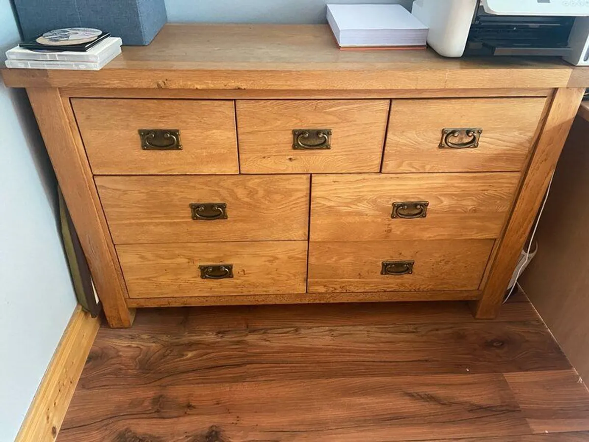Oak Chest of drawers solid wood - Image 2