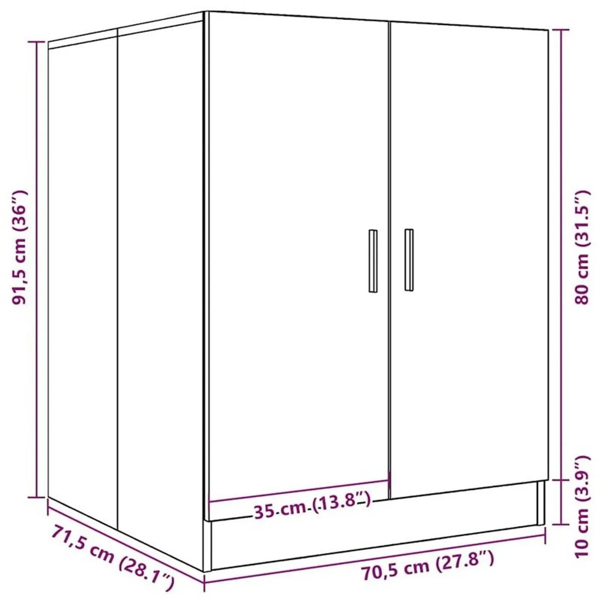 Washing machine / tumble dryer cupboard cabinet - Image 2