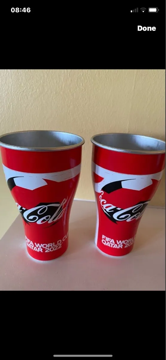 Qatar 2022 World cup Coca Cola aluminium Cups - Image 1