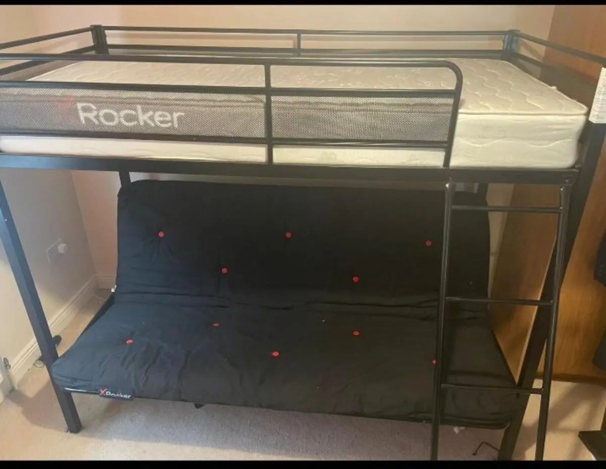 X RockerStronghold High Sleeper Bed with Double Fu - Image 1
