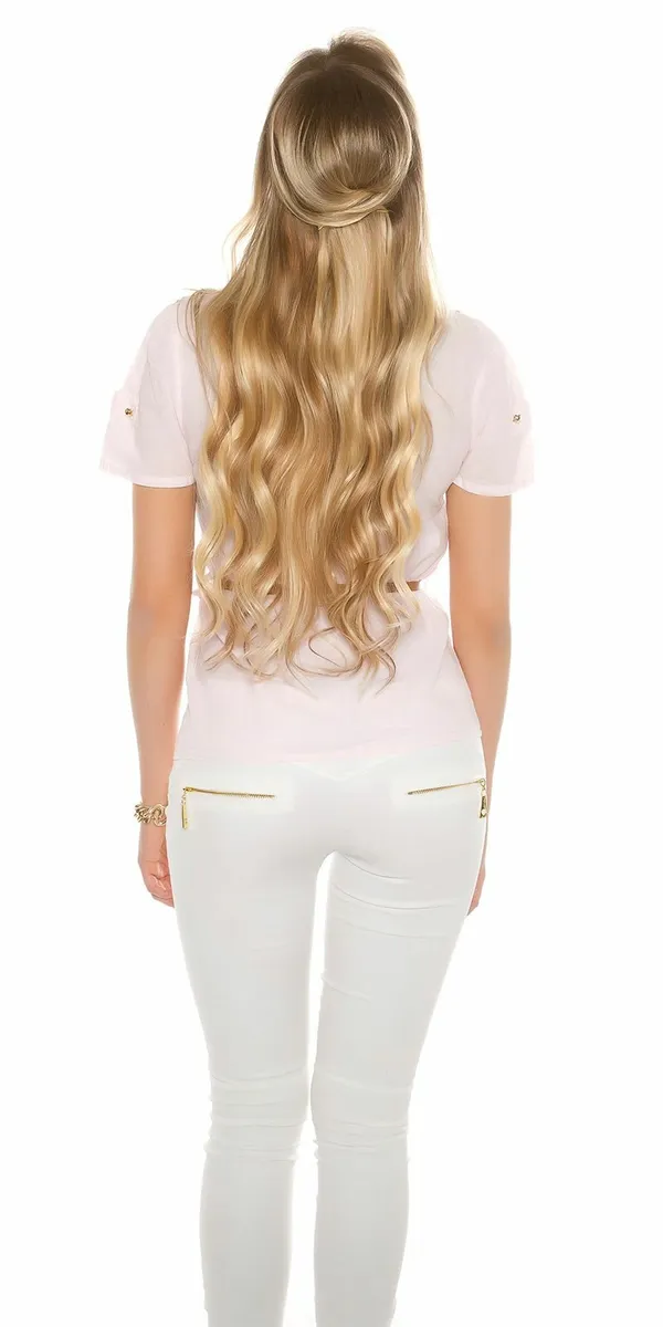 blouse with studs and belt ROSA - Image 3