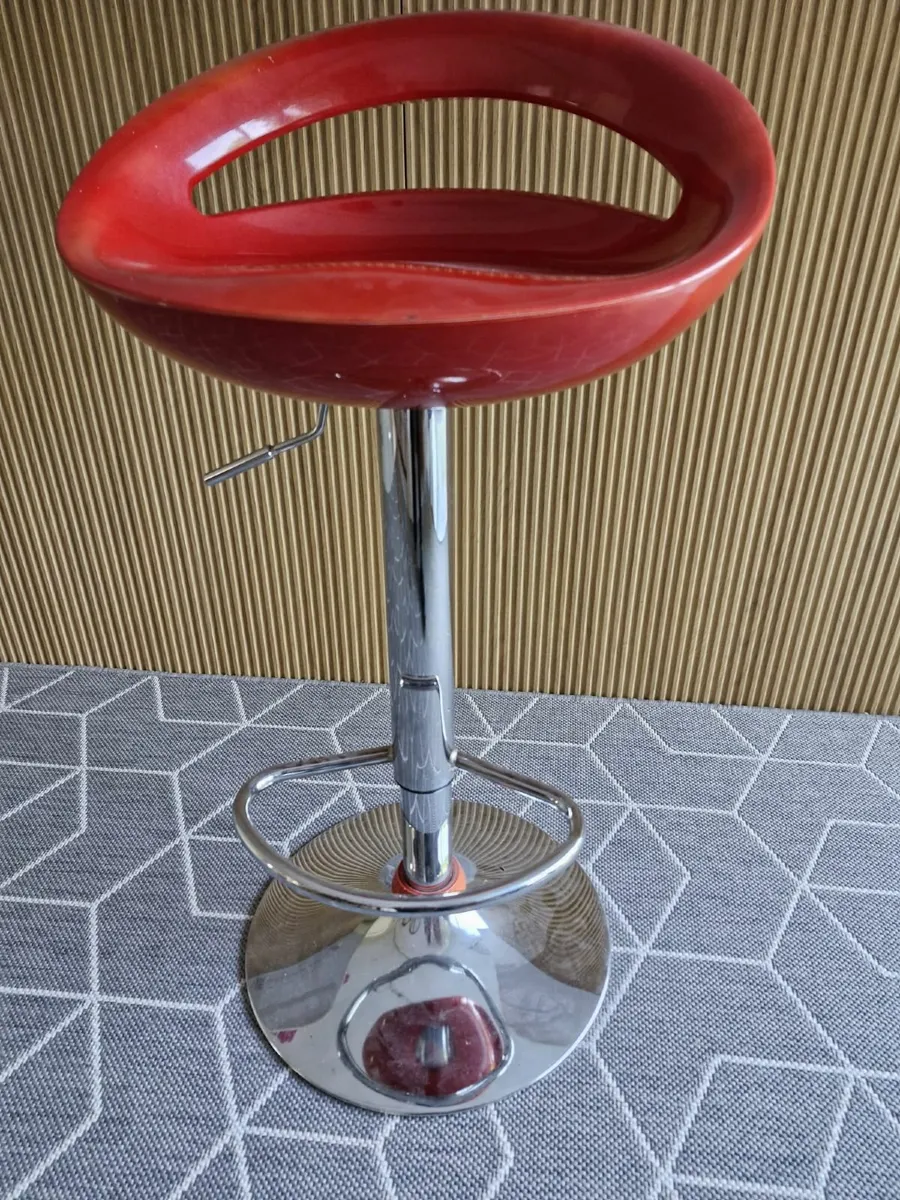 Stools - 2  Red and Chrome          Kilkenny City - Image 1
