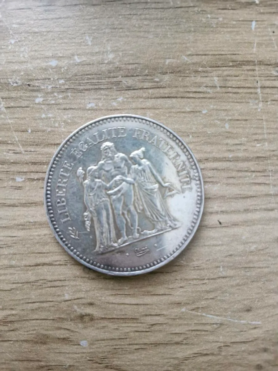 Silver 1975 50 Franc French Coin x 2 - Image 3