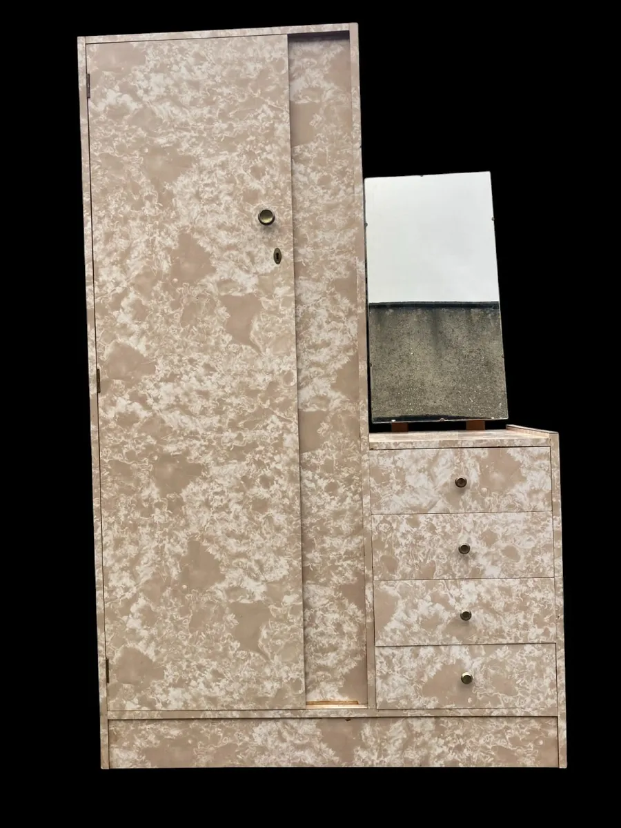 Vintage Wardrobe with Vanity Unit Combined - Mid C - Image 1