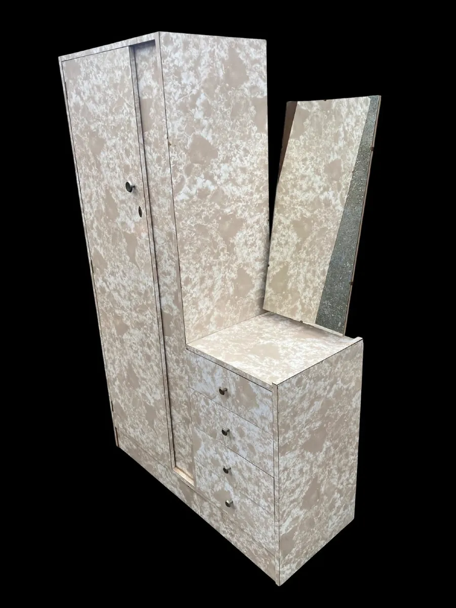 Vintage Wardrobe with Vanity Unit Combined - Mid C - Image 2