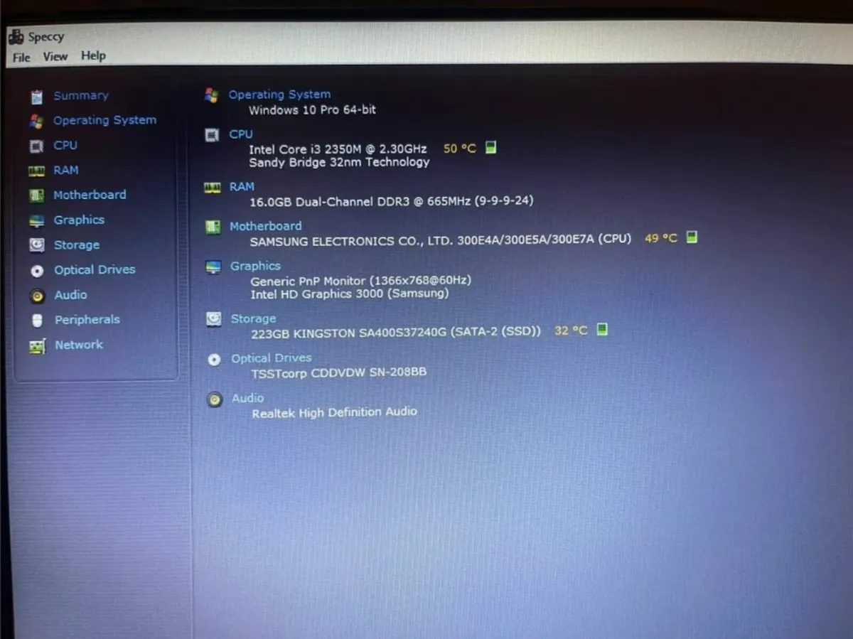 Samsung E300-i3 CPU-16GB Ram-240GB SSD - Image 3