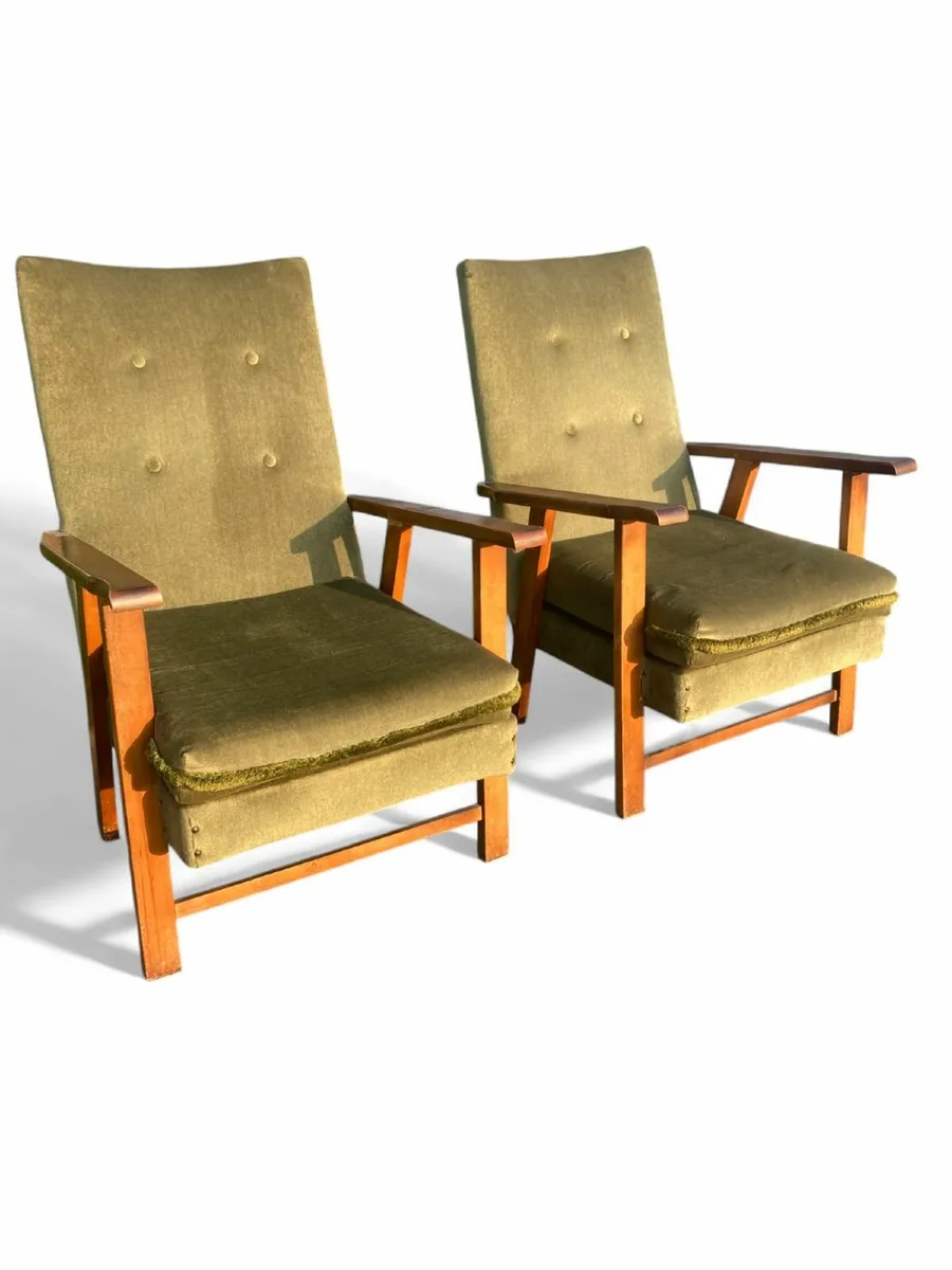 Vintage Armchairs / Fireside Chairs - Mid Century - Image 3