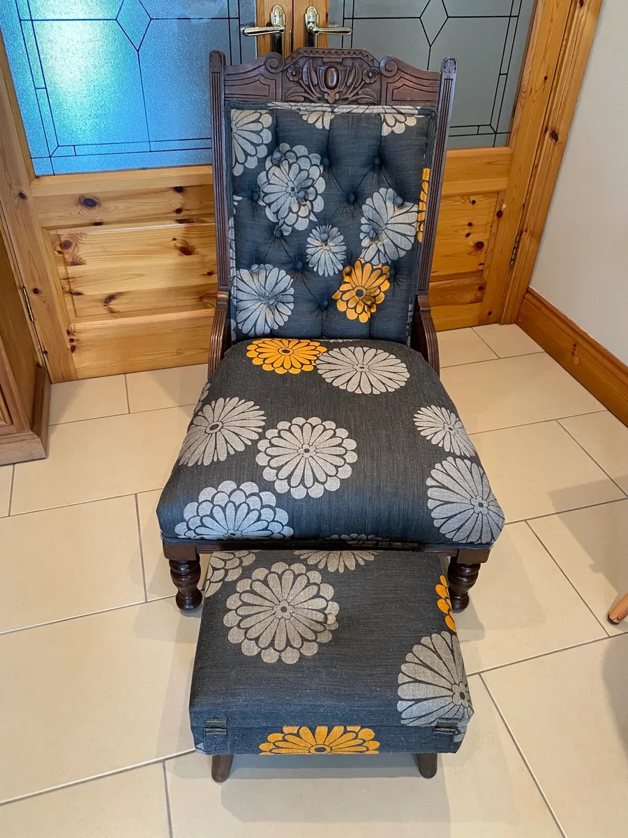 Armchair and Footstool - Image 4