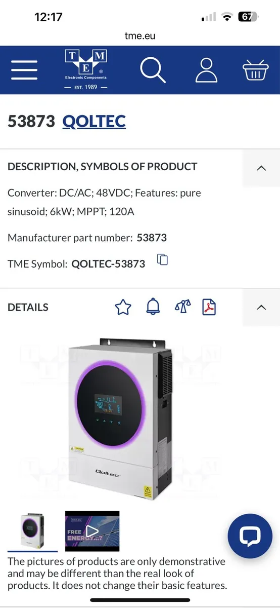 6kW Off Grid Hybrid Inverter with MPPT - Image 3