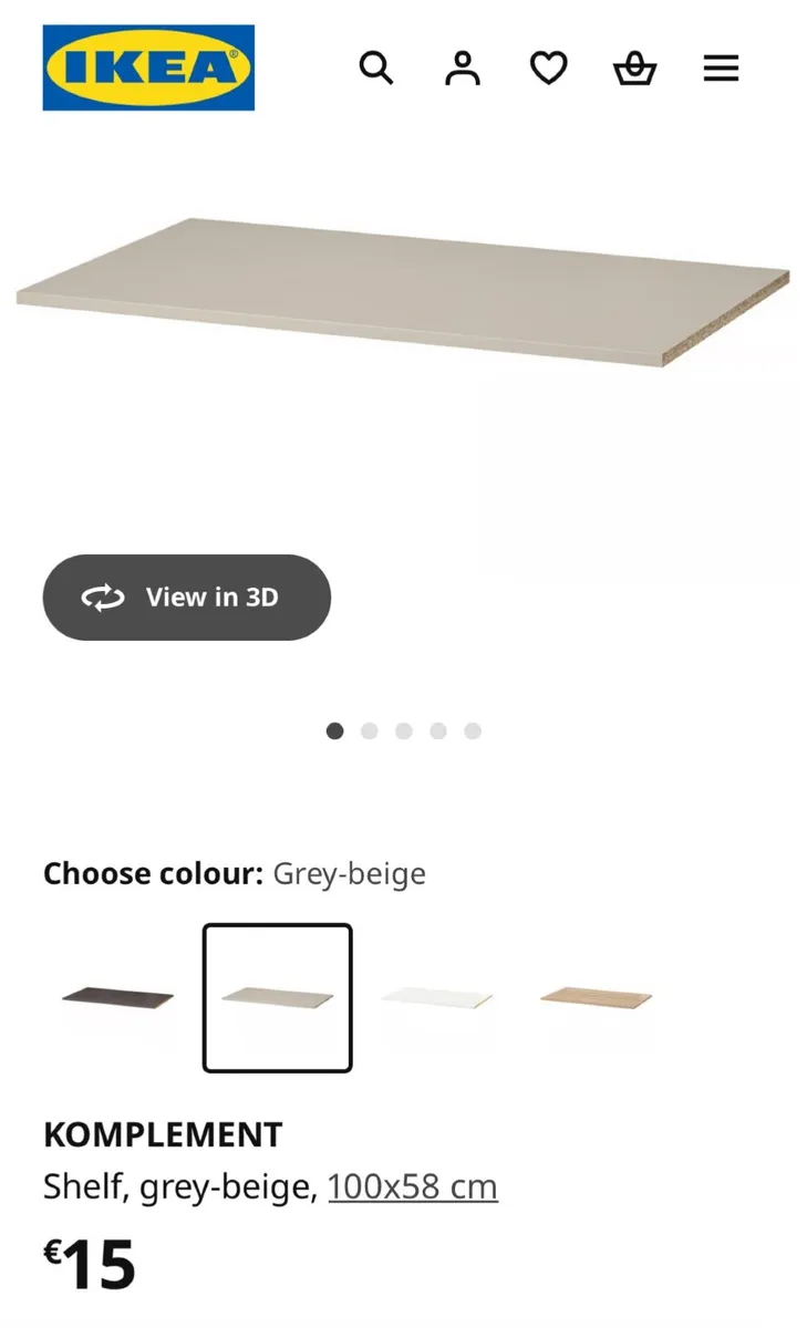 3 IKEA KOMPLEMENT Shelf Grey - Image 3