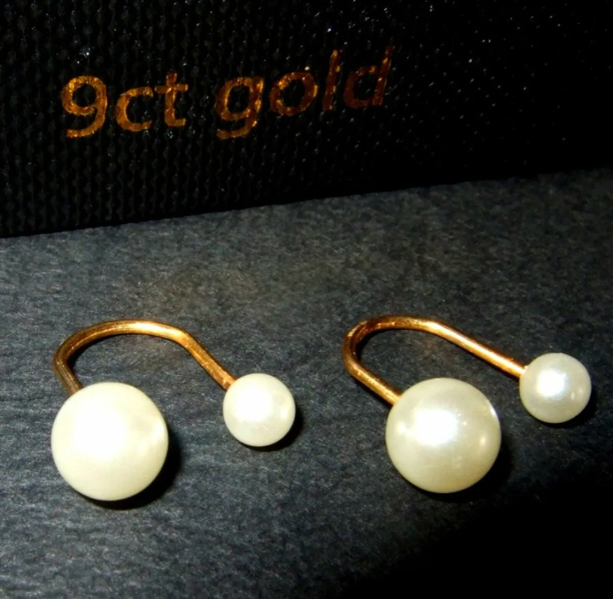 Vintage Gold & Pearl Earrings - Image 4
