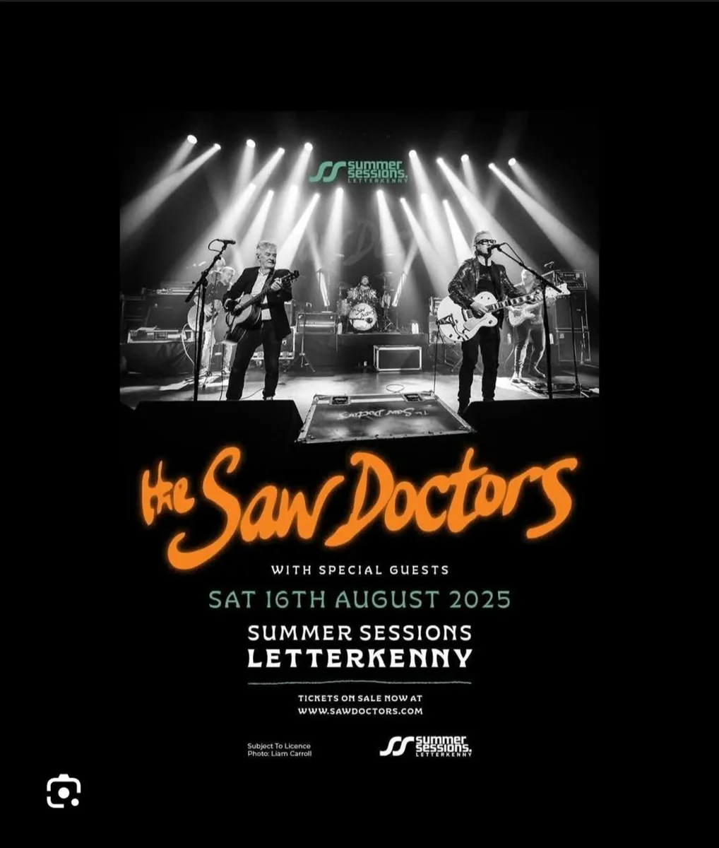 Saw doctors tickets  x 2