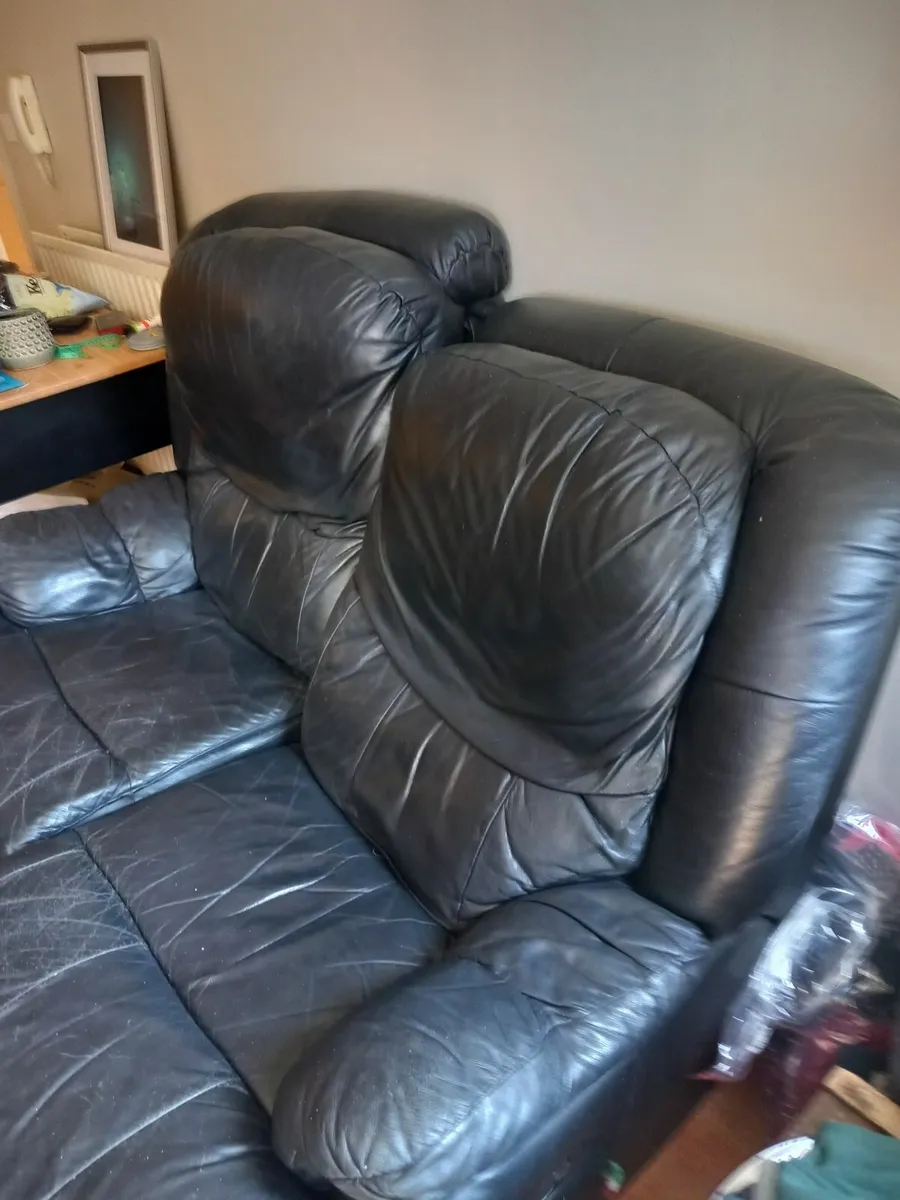 Reclining Leather Sofa Armchairs - Image 1