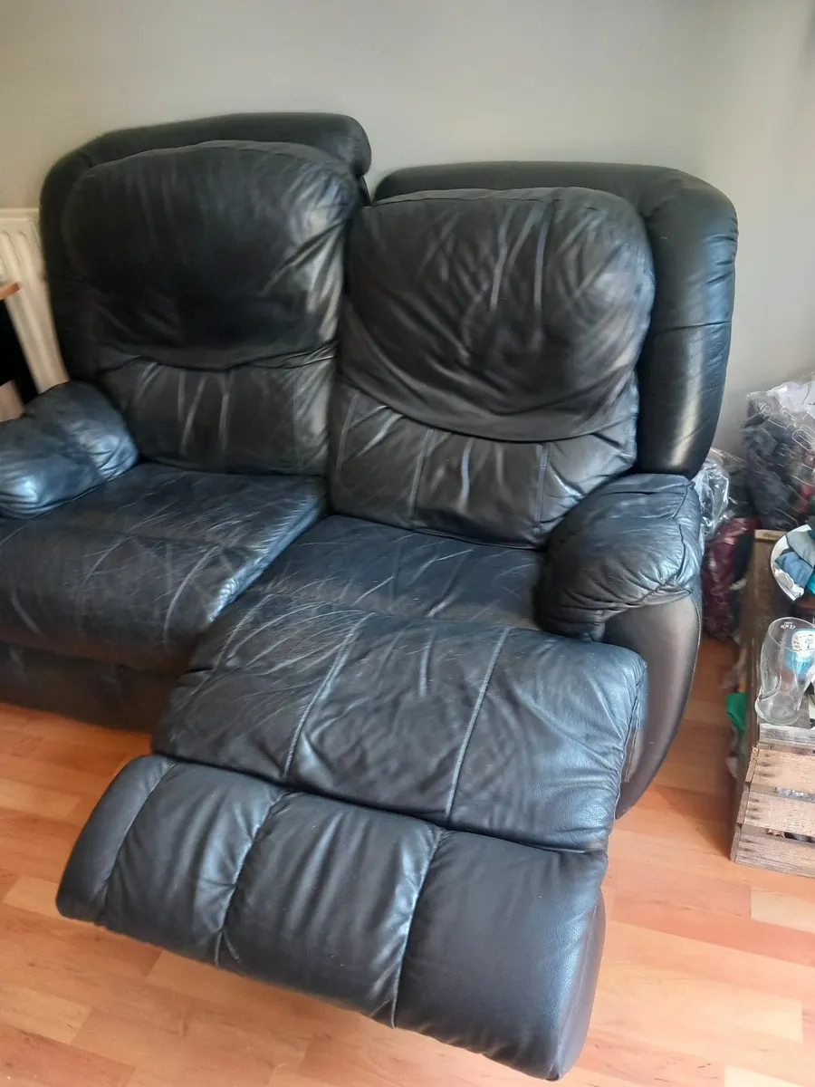 Reclining Leather Sofa Armchairs - Image 2