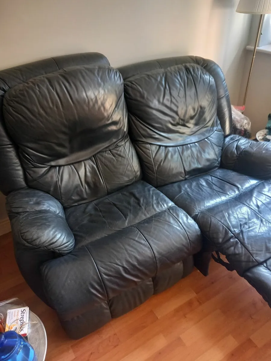 Reclining Leather Sofa Armchairs - Image 3