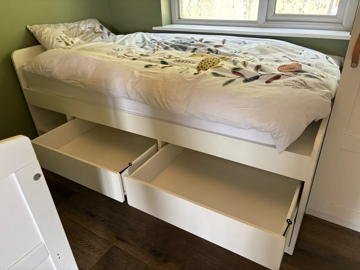 IKEA single bed with drawer - Image 2
