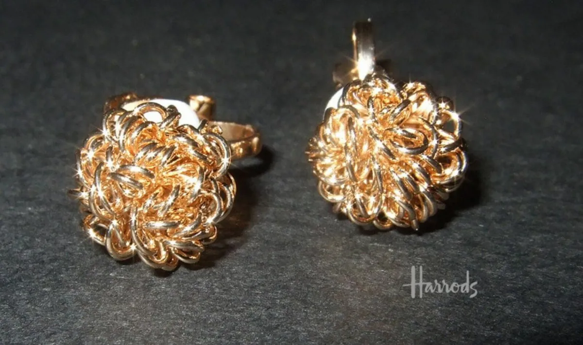 Vintage Harrods Clip-On Earrings - Image 3