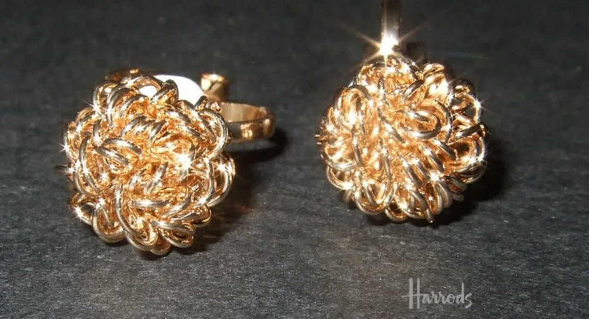 Vintage Harrods Clip-On Earrings - Image 4