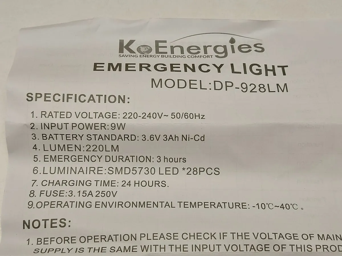 Online Auction Of KoEnergies Emergency Light - Image 4