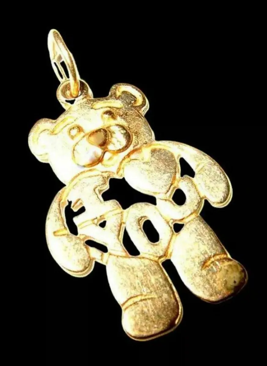 Vintage 9ct 'Teddy' I Love You Pendant - Image 4