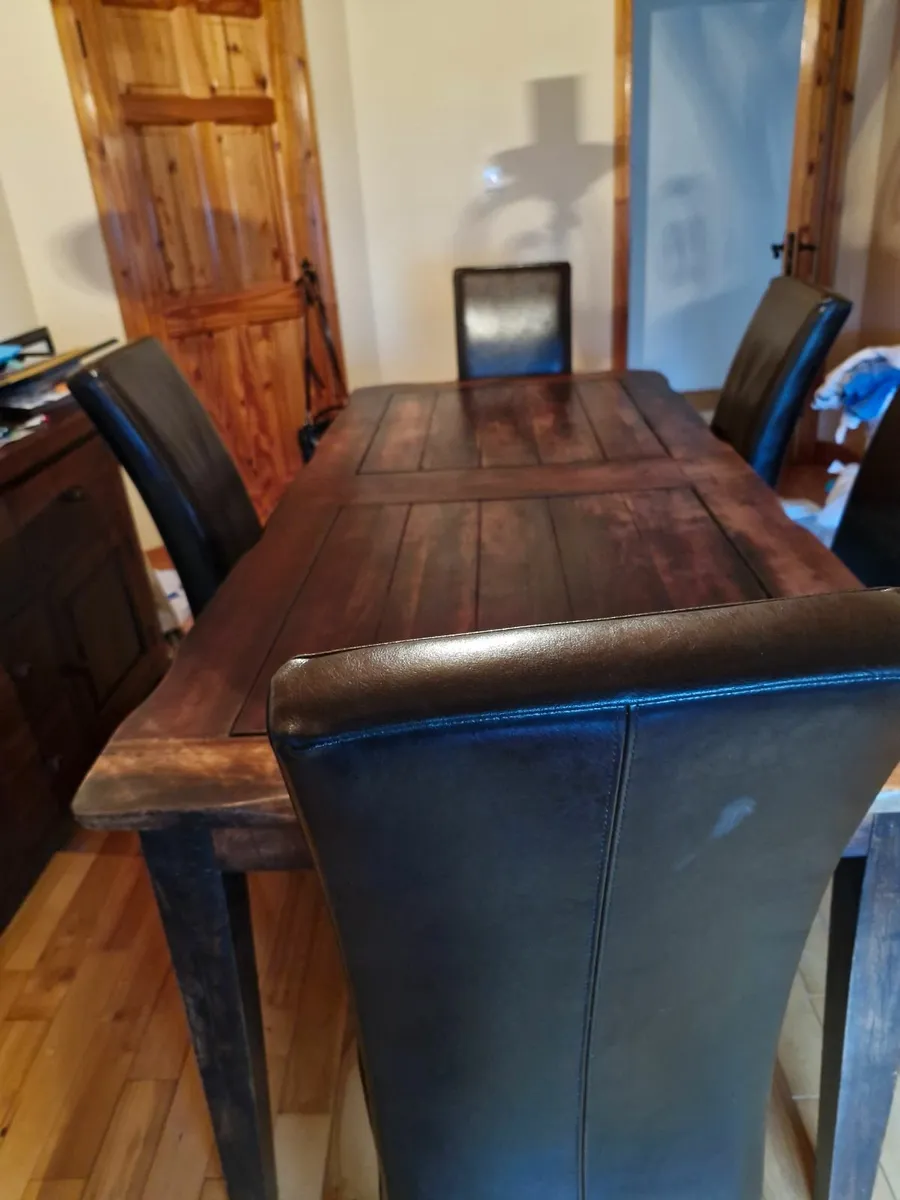 Dining room table and 5 chairs. - Image 2